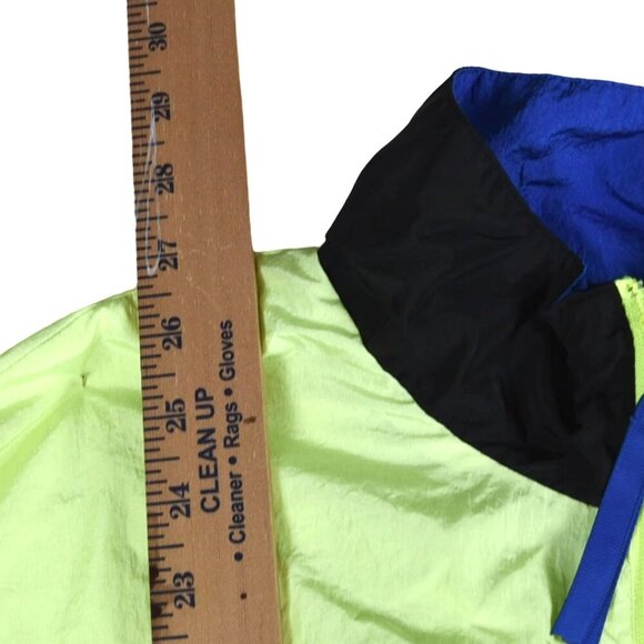 SPEEDO Zip Front Jacket Neon Green 90's Windbreaker XL - Picture 7 of 7